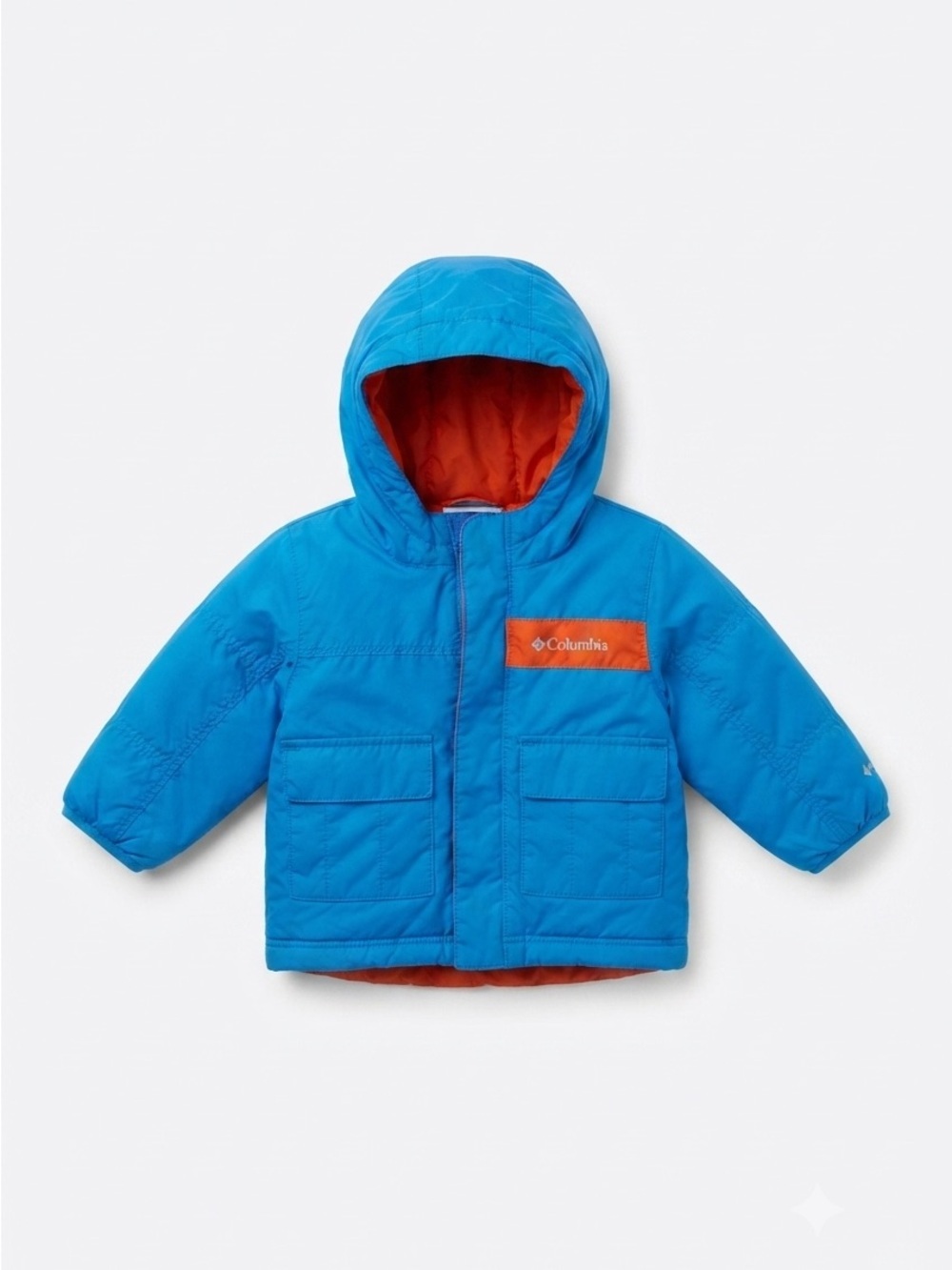 Kids Columbia Vibrant Blue and Orange Outdoor Jacket Size 18m